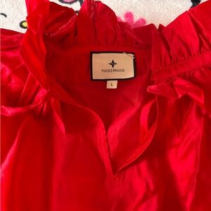 Tuckernuck Scarlet Ruffle Blouse